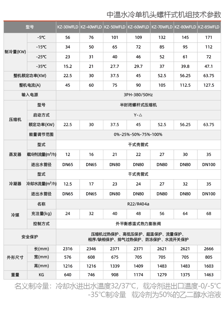 水冷式盐水低温制冷机组